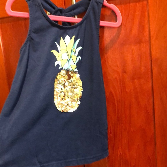 GAP girls halter pineapple sequin shirt size xs 4/5 - Picture 2 of 4
